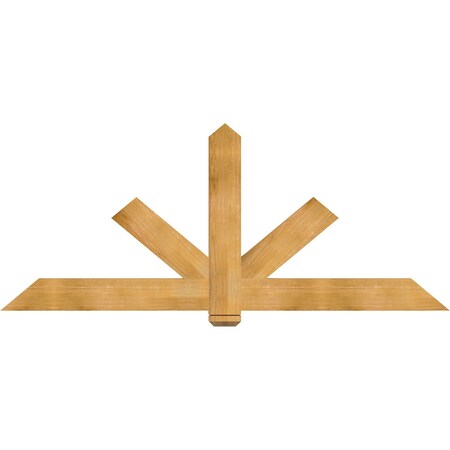 Ekena Millwork Kennewick Rough Sawn Timber Gable Bracket, Western Red Cedar, 84"W x 35"H x 2"D x 6"F, 10/12 Pitch GBW084X35X0206KEN00RWR
